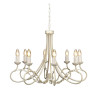 Lustre Olivia 8 lumières - Ivoire/Or