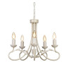 Lustre Olivia 5 lumières - Ivoire/Or