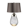 Petite lampe de table fumée Lena 2 lumières