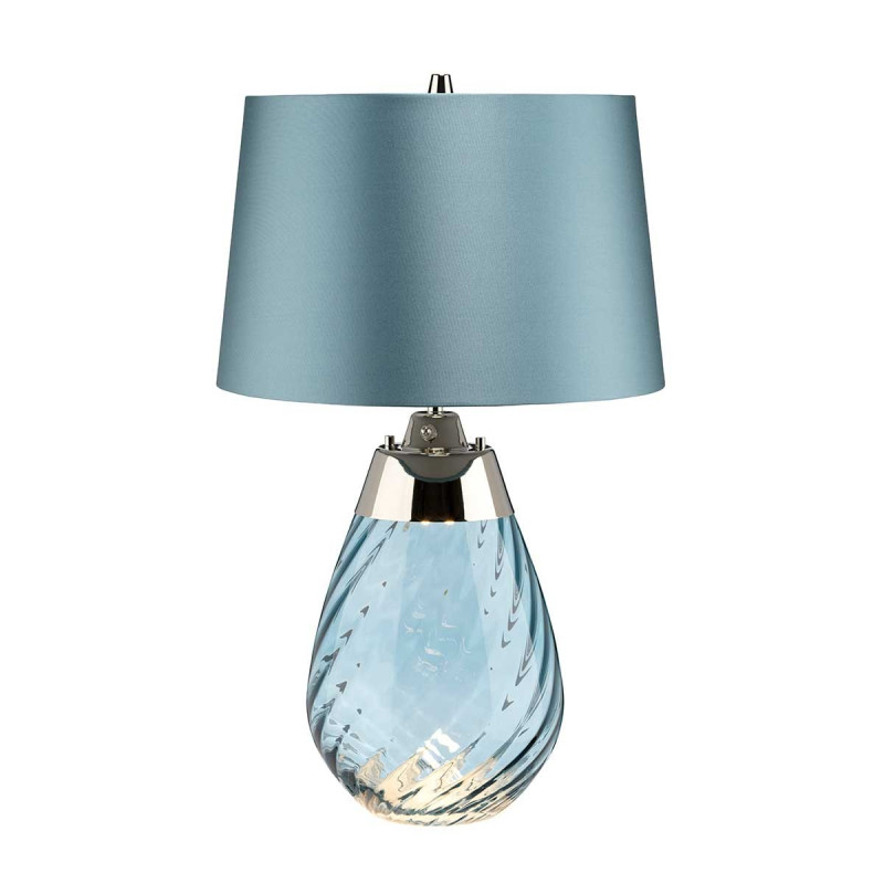 Petite lampe de table bleue Lena 2 lumières