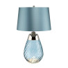 Petite lampe de table bleue Lena 2 lumières