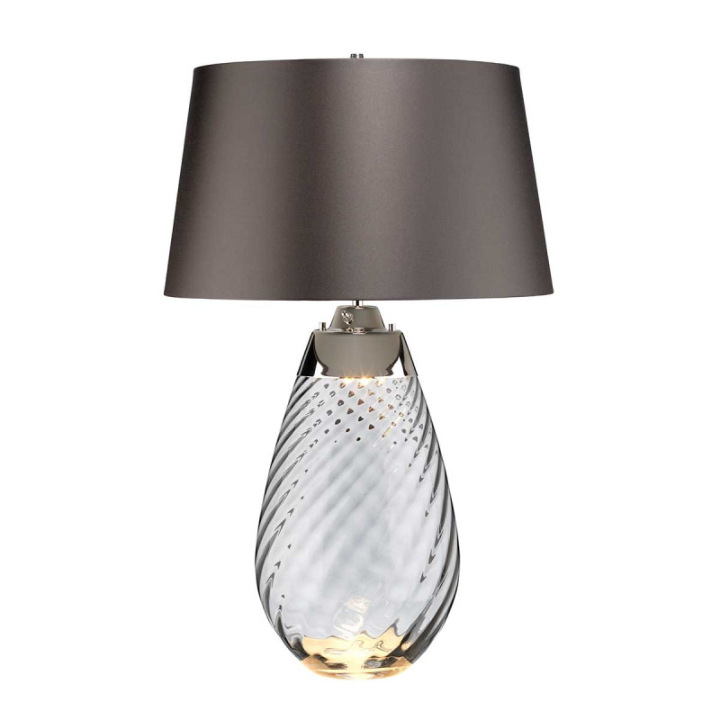 Grande lampe de table fumée Lena 2 lumières