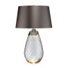 Grande lampe de table fumée Lena 2 lumières