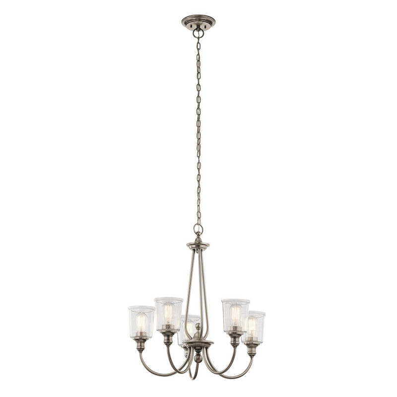 Lustre Waverly 5 lumières - Étain classique