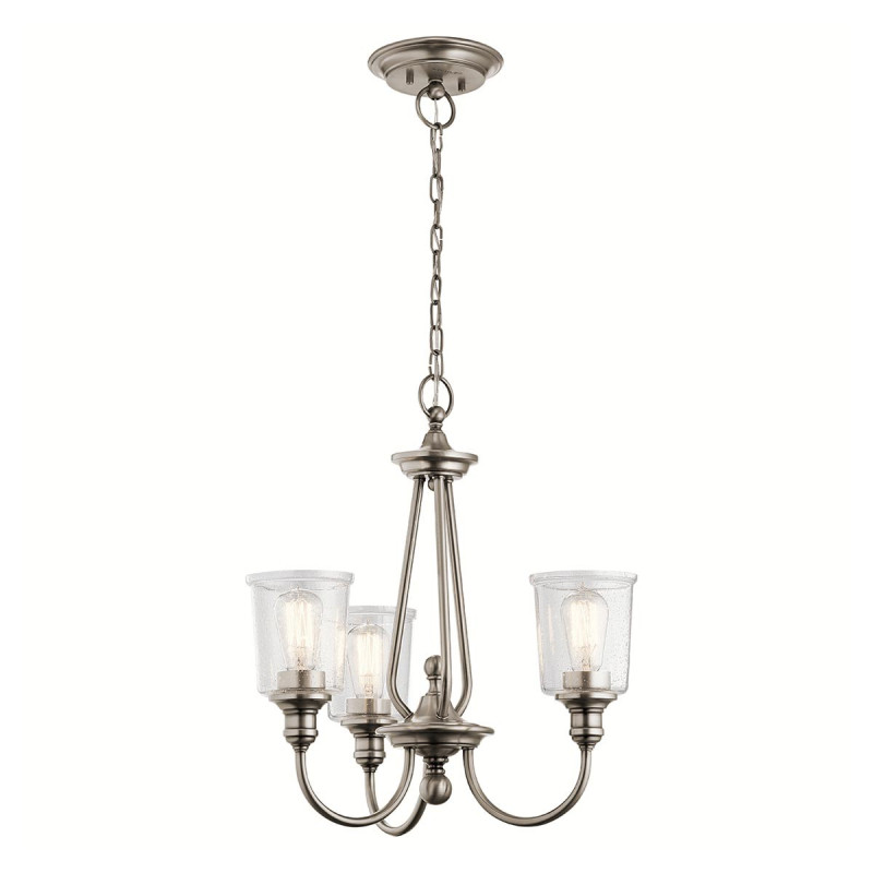 Lustre Waverly 3 lumières - Étain classique