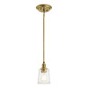 Mini-suspension Waverly 1 lumière - Laiton naturel