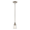 Mini-suspension Waverly 1 lumière - Étain classique