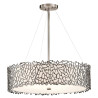 Suspension Silver Coral 4 lumières