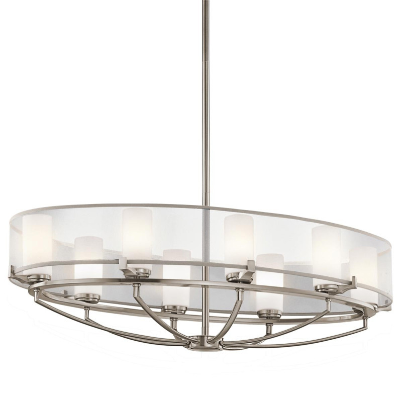 Lustre ovale Saldana 8 lumières