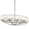 Lustre ovale Saldana 8 lumières