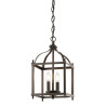 Petite suspension Larkin 2 lumières - Bronze antique