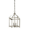 Petite suspension Larkin 2 lumières - Nickel brossé
