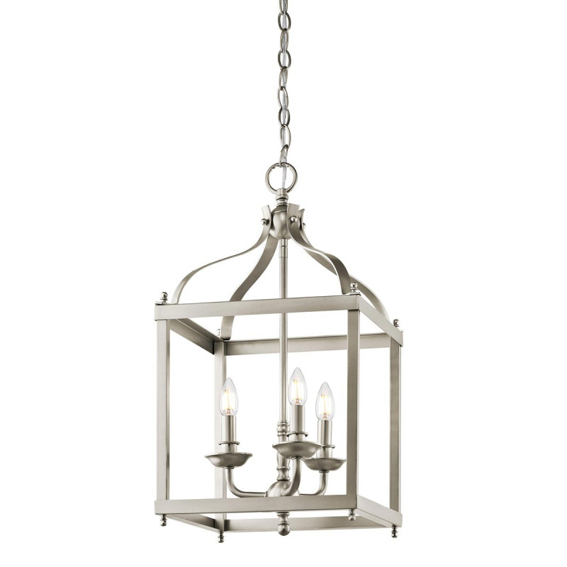 Suspension moyenne Larkin 3 lumières - Nickel brossé