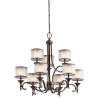 Lustre Lacey 9 lumières - Bronze