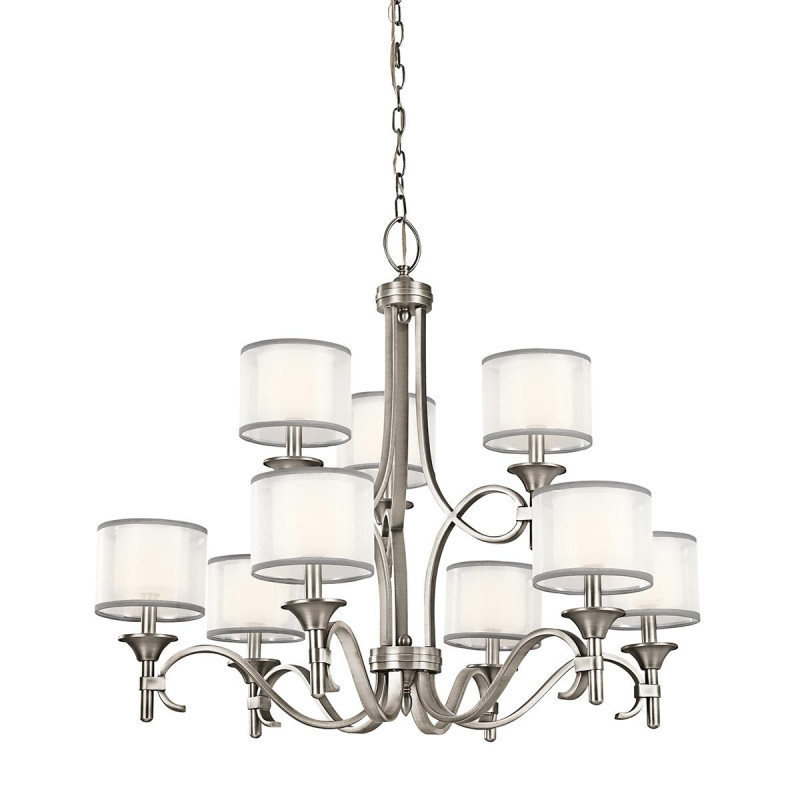 Lustre Lacey 9 lumières - Etain antique