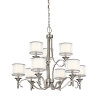 Lustre Lacey 9 lumières - Etain antique