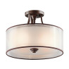 Petit semi-plafonnier Lacey 3 lumières - Bronze