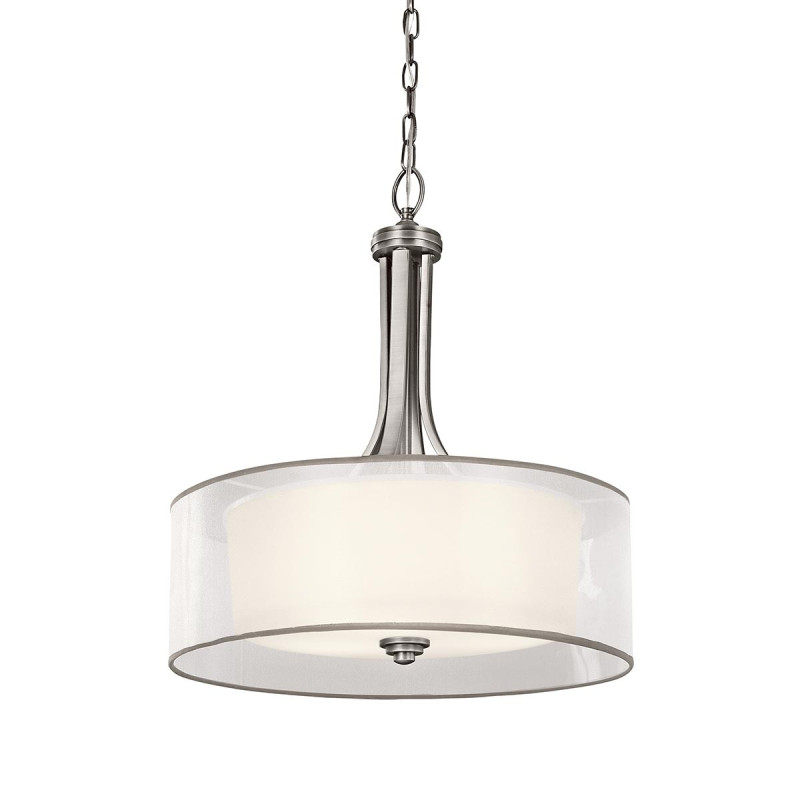 Grand luminaire suspendu Lacey 4 lumières - Etain antique