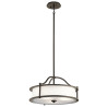 Suspension/Semi-plafonnier Emory 3 lumières - Bronze antique