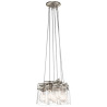 Suspension Brinley 6 lumières - Nickel brossé