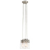 Suspension Brinley 3 lumières - Nickel brossé