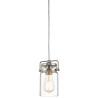Mini-suspension Brinley 1 lumière - Nickel brossé