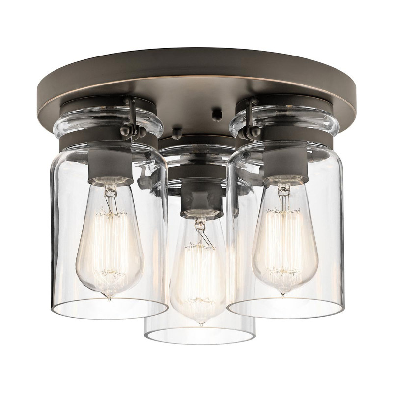 Plafonnier encastré Brinley 3 lumières - Bronze antique