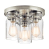 Plafonnier encastré Brinley 3 lumières - Nickel brossé