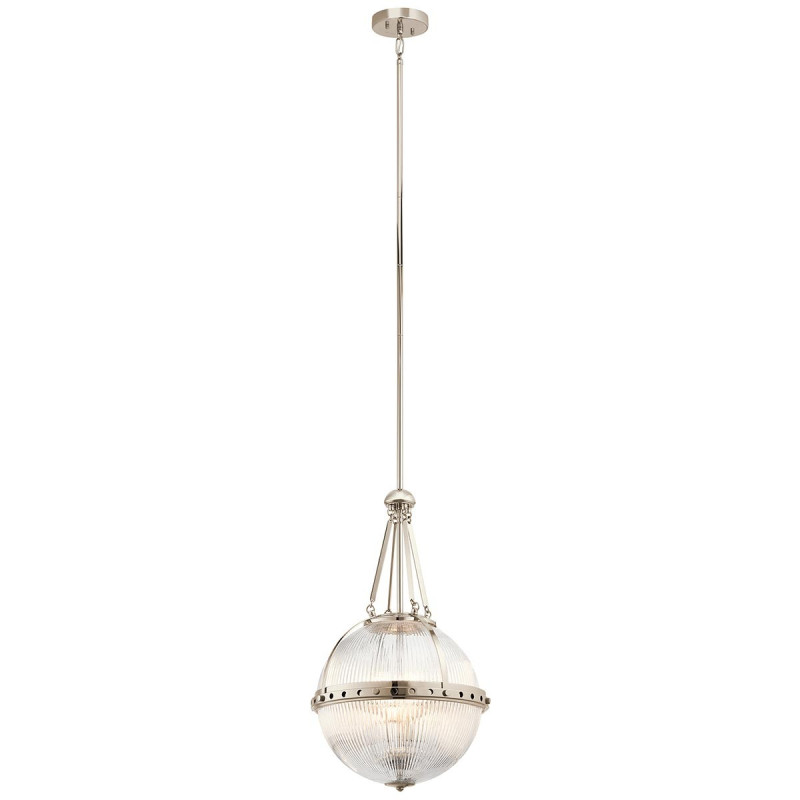 Suspension Aster 3 lumières - Nickel poli