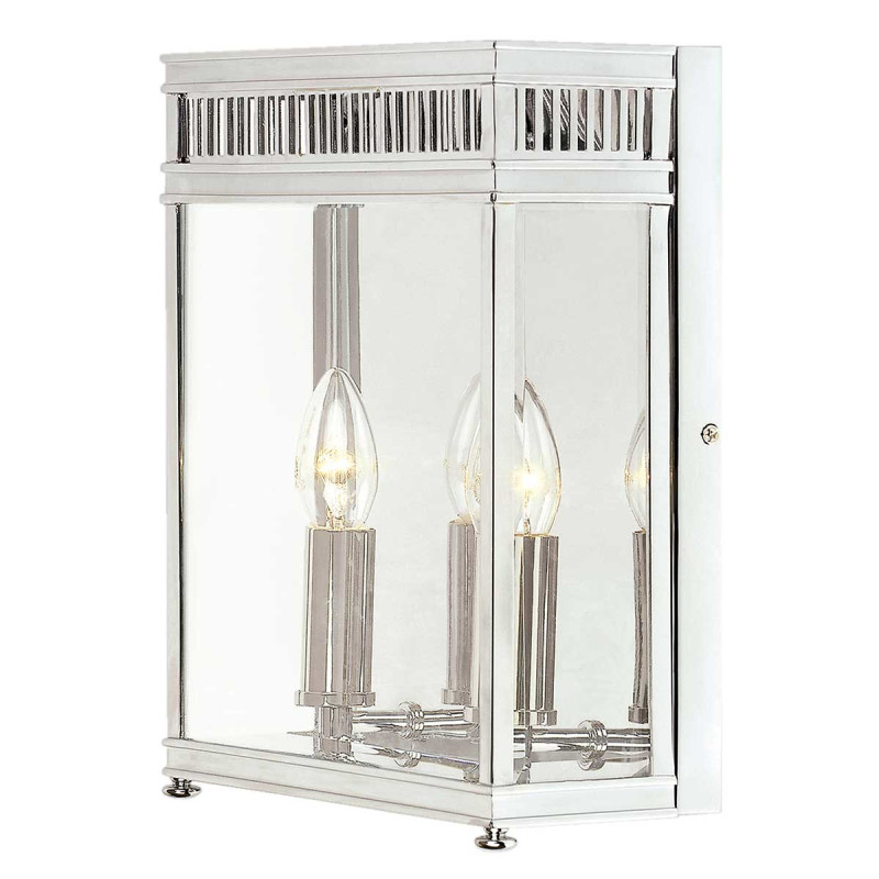 Demi lanterne moyenne Holborn 2 lumières - Chrome poli