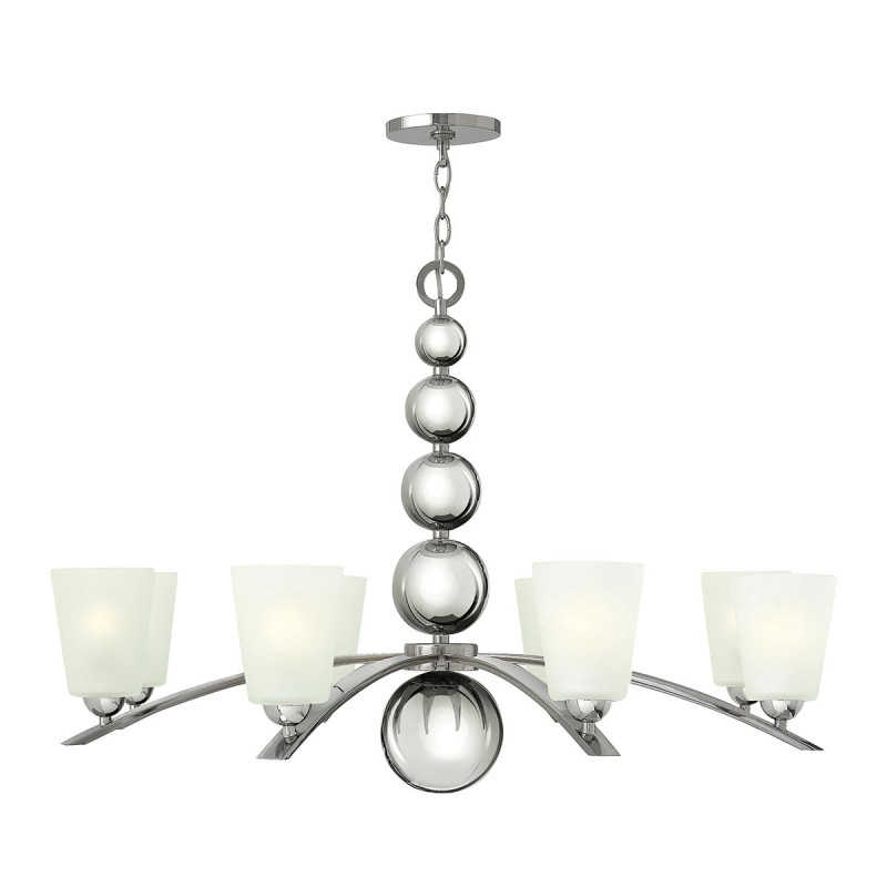 Lustre Zelda 8 lumières - Nickel poli
