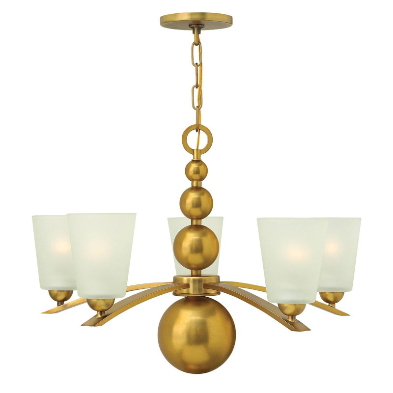 Lustre Zelda 5 lumières - Laiton vintage