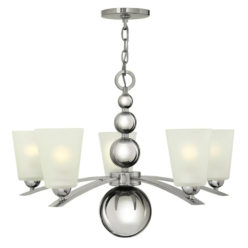 Lustre Zelda 5 lumières - Nickel poli