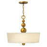Suspension Zelda 3 lumières - Laiton vintage
