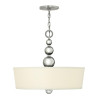 Suspension Zelda 3 lumières - Nickel poli