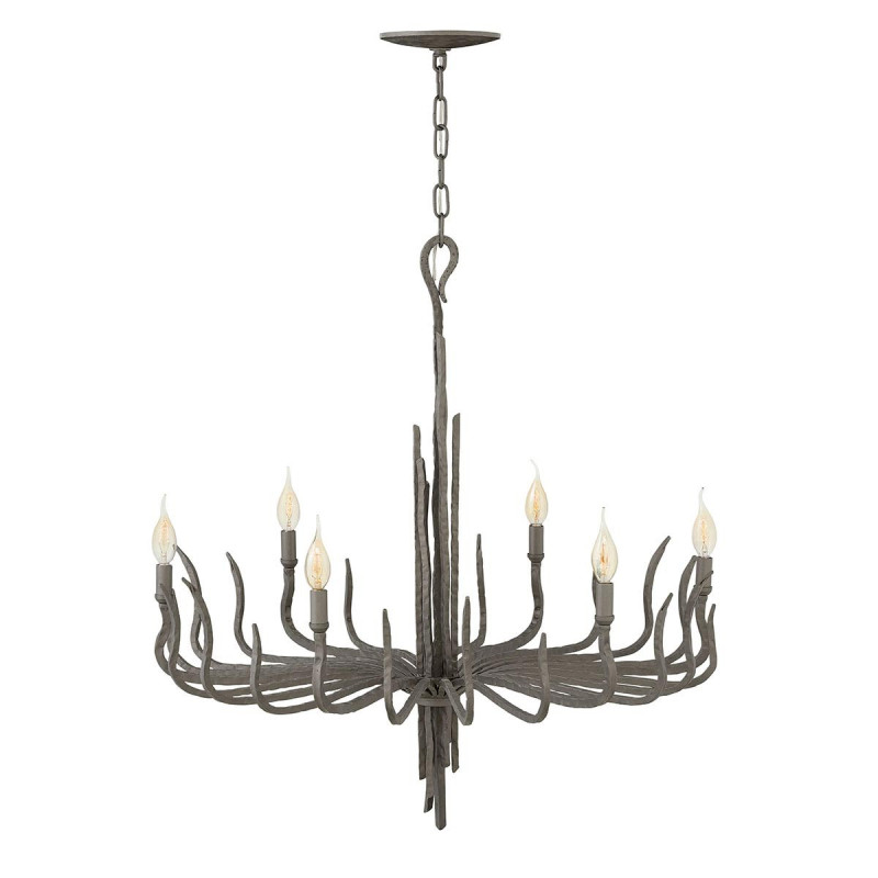 Lustre Spyre 6 lumières - Bronze métallique mat