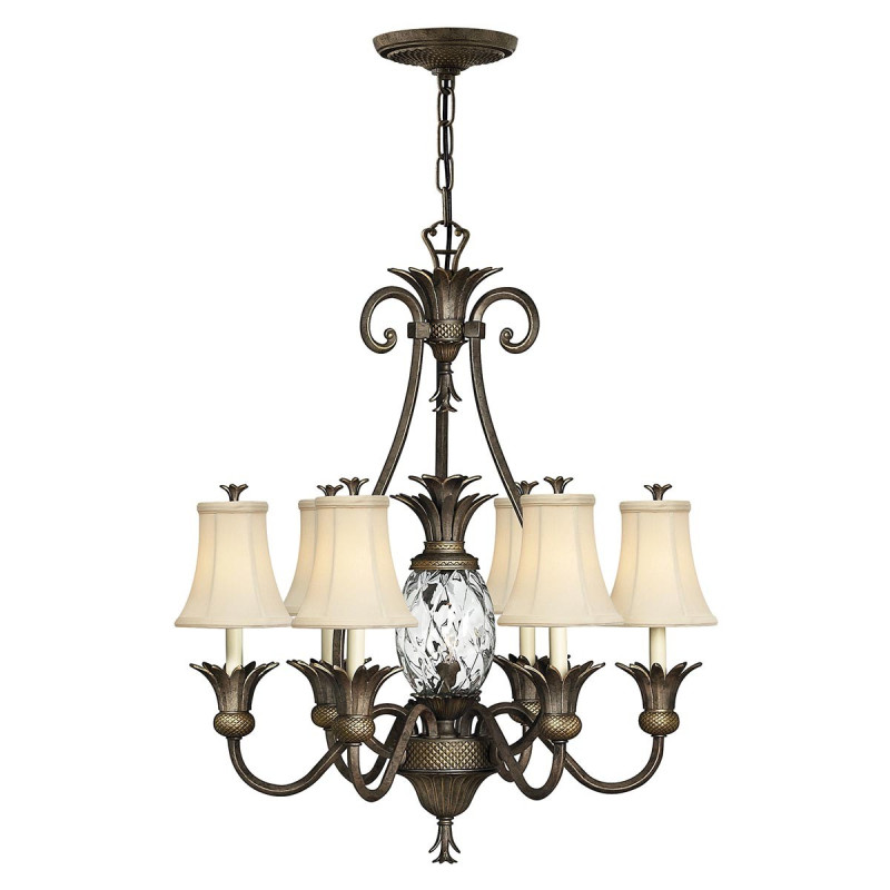 Lustre Plantation 7 lumières - Bronze perlé