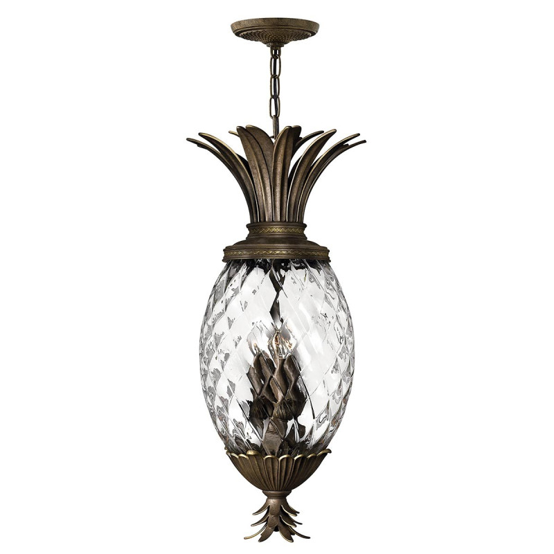 Suspension Plantation 4 lumières - Bronze perlé