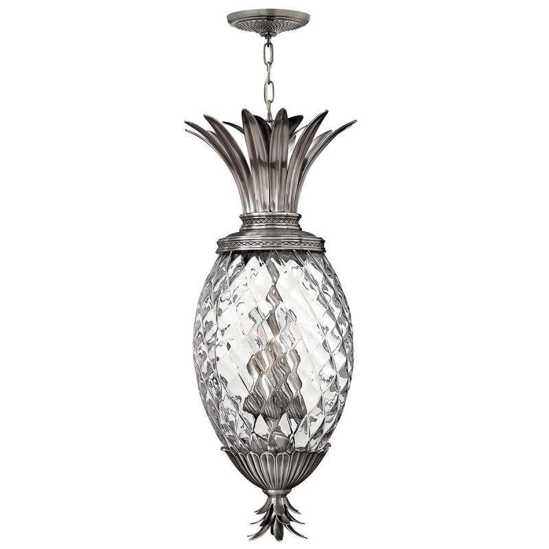 Suspension Plantation 4 lumières - Nickel antique poli