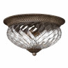 Plafonnier grande taille Plantation 3 lumières - Bronze perlé