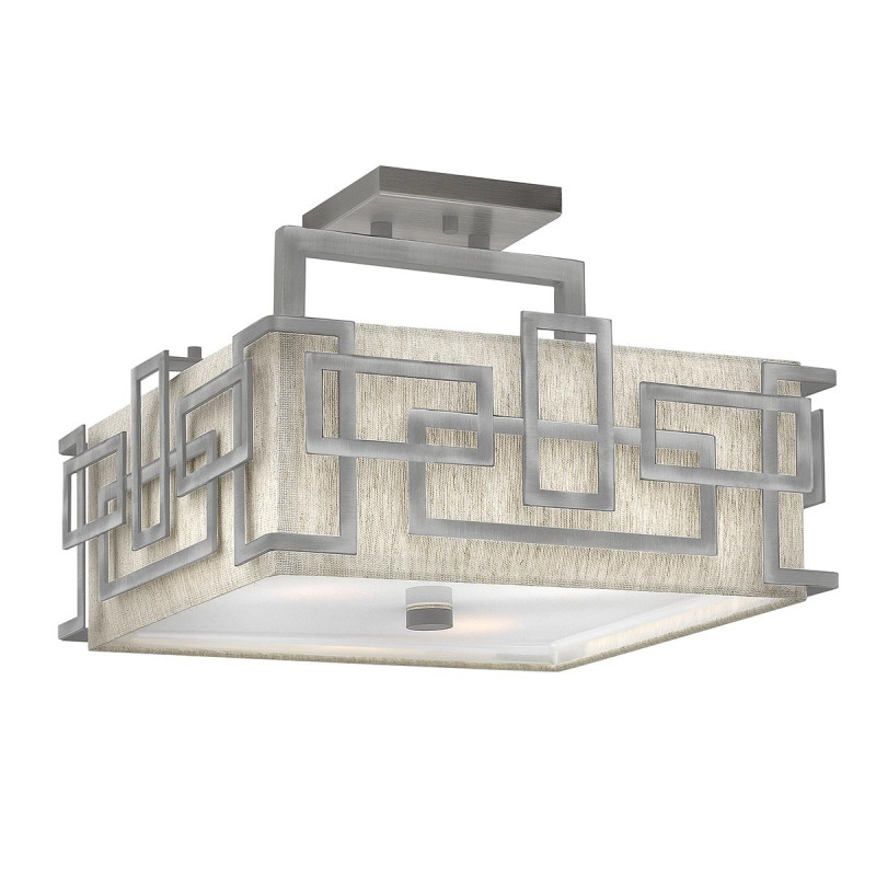 Semi-plafonnier Lanza 3 lumières - Nickel antique