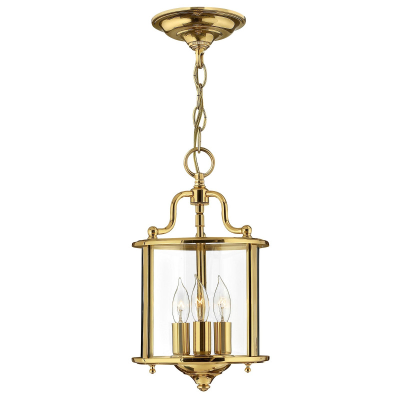Petite suspension Gentry 3 lumières - Laiton poli