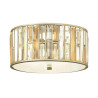 Plafonnier encastré Gemma 3 lumières - Feuille d'argent