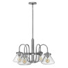 Lustre en verre transparent Congress 4 lumières - Chrome