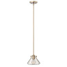 Suspension en verre transparent Congress 1 lumière - Caramel brossé