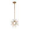 Sun King Suspension 1 Lumière - Feuille d'Or