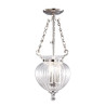 Petite suspension Finsbury Park 3 lumières - Nickel poli