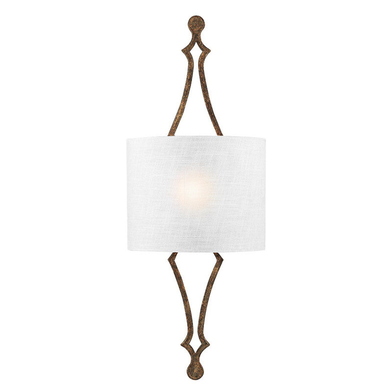 Applique murale Tilling 1 lumière - feuille d'or vieilli