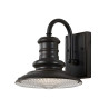 Petite lanterne murale Redding Station 1 lumière - Bronze restauré