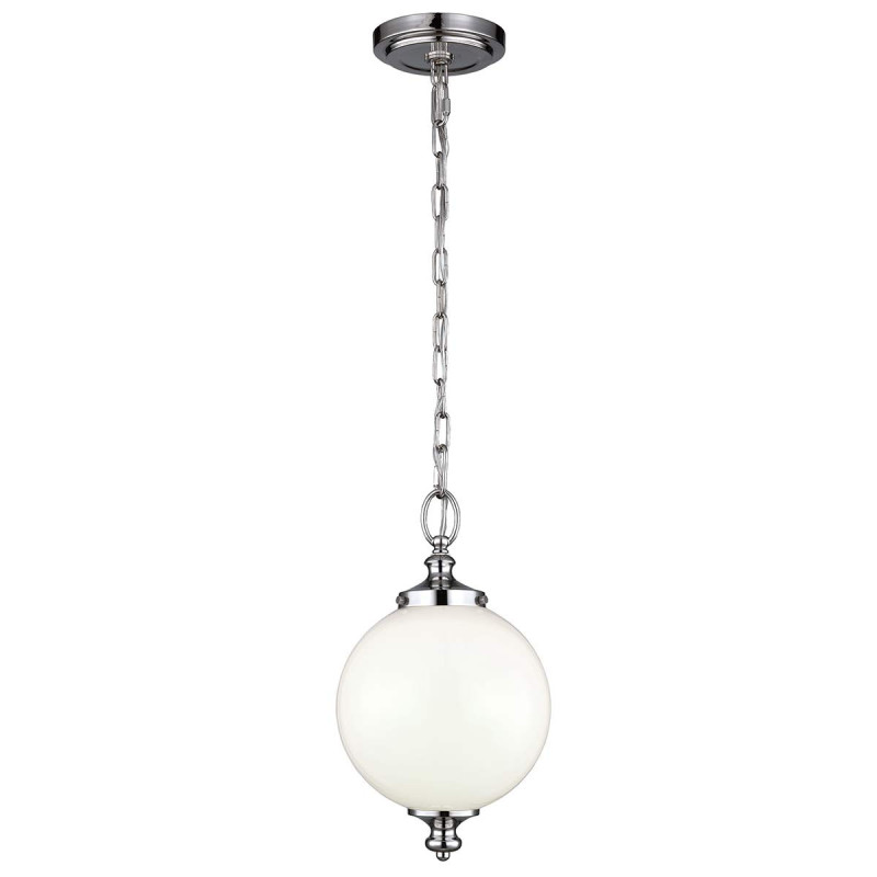 Petite suspension Parkman 1 lumière - Nickel poli
